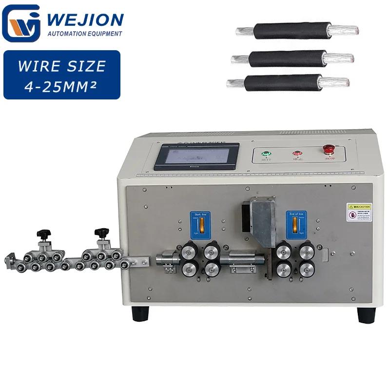 WJ-825 automatic copper wire strip and cut machine for 25mm2