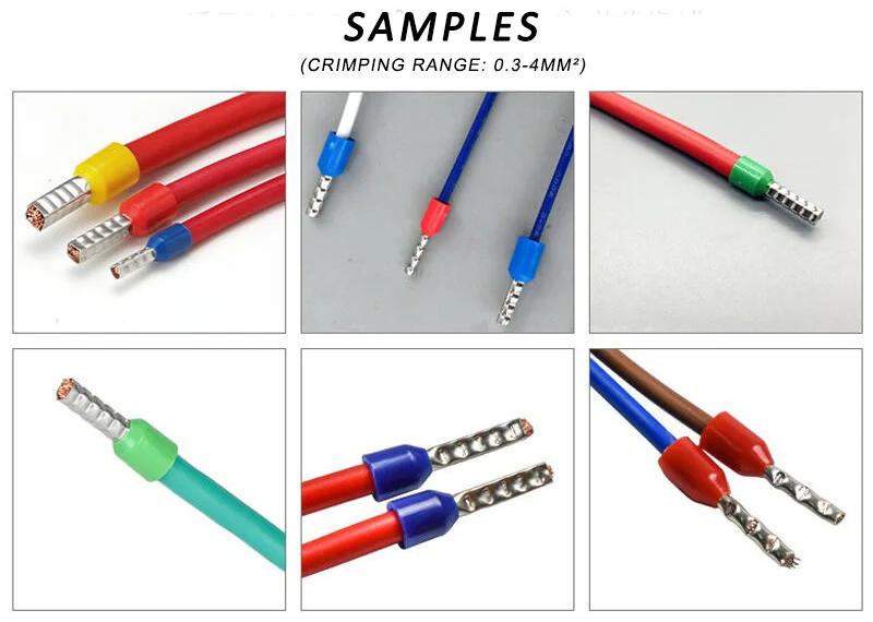 TF-04 semi automatic 0.3-4.0mm² tubular terminals stripping crimping machine